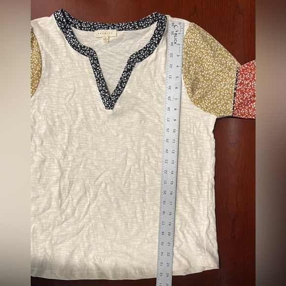 Promesa | Women’s Boho Floral Sleeve Blouse, Size Large - Picture 8 of 9